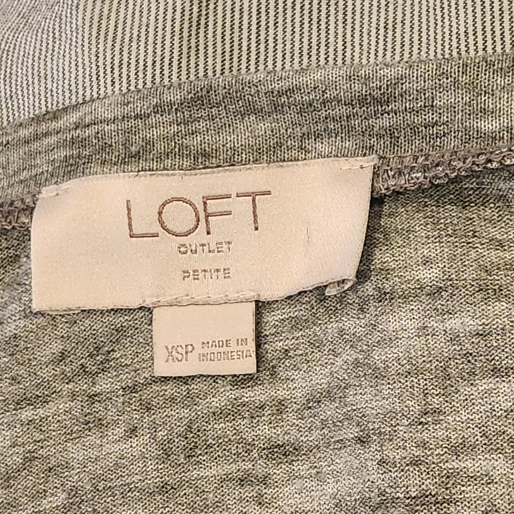 .Textured Gray Mock Layered Blouse from LOFT - Picture 5 of 5